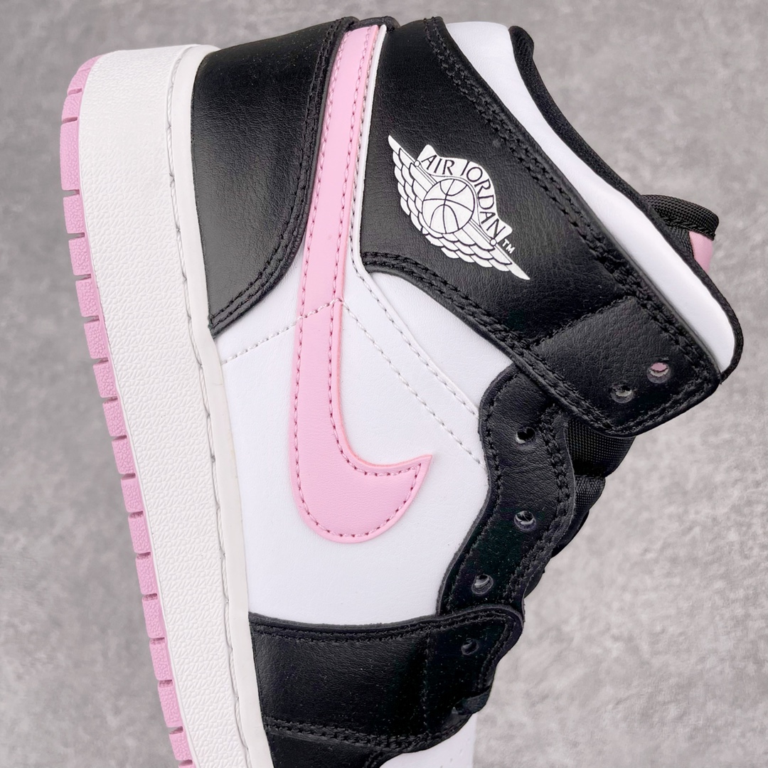 Jordan 1 Mid White Black Light Arctic Pink - vstockx