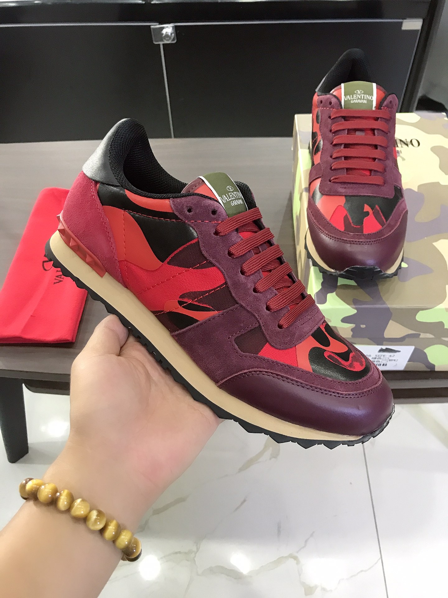 Valentino Garavani Rockrunner camouflage-print sneakers 1 - vstockx