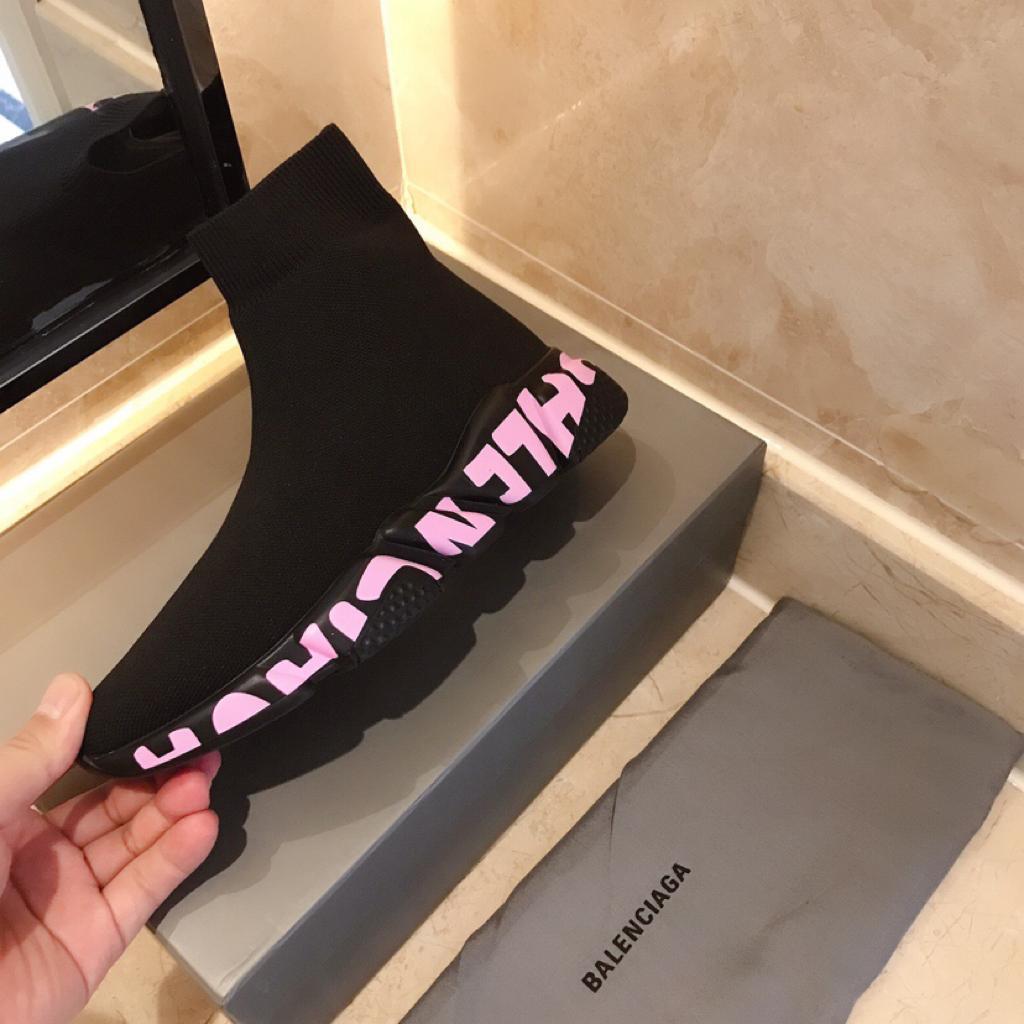 Balenciaga Graffiti Speed Black Pink (Women's) - vstockx