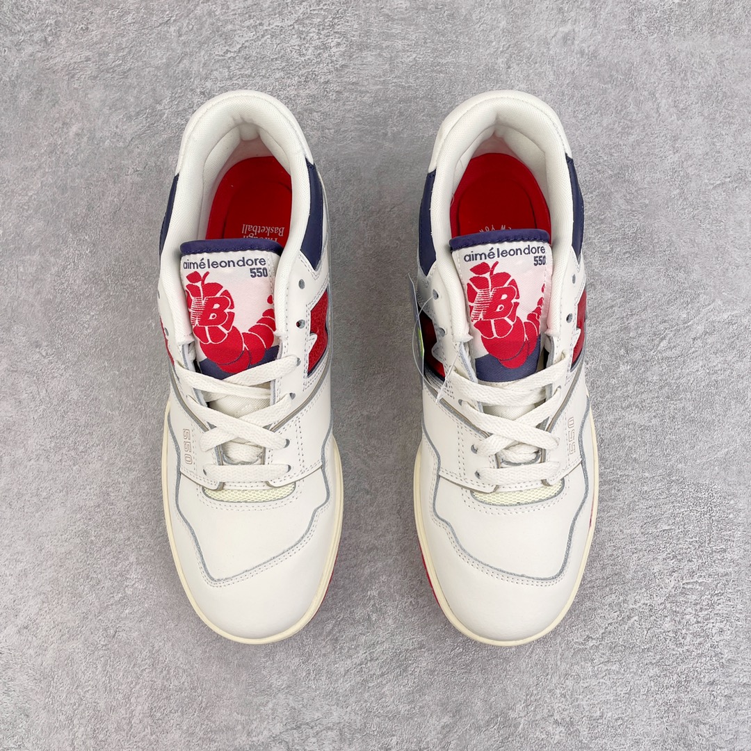 New Balance 550 Aime Leon Dore White Navy Red - vstockx