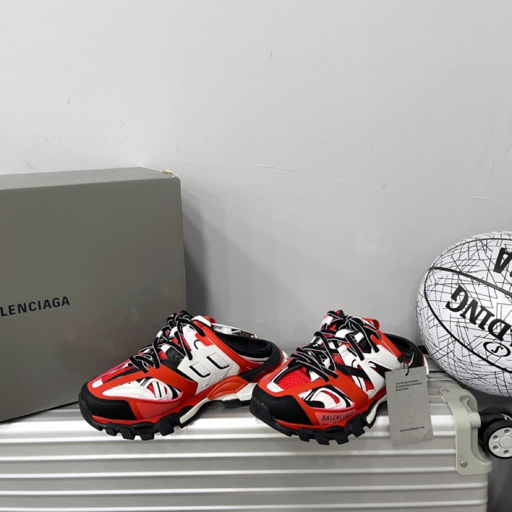 Balenciaga Track Mule Red White - vstockx