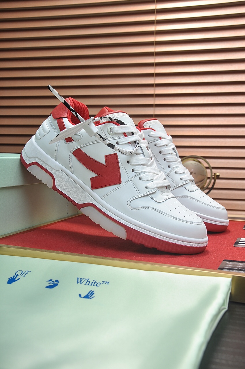 OFF-WHITE OOO Low Out Of Office White Red - vstockx