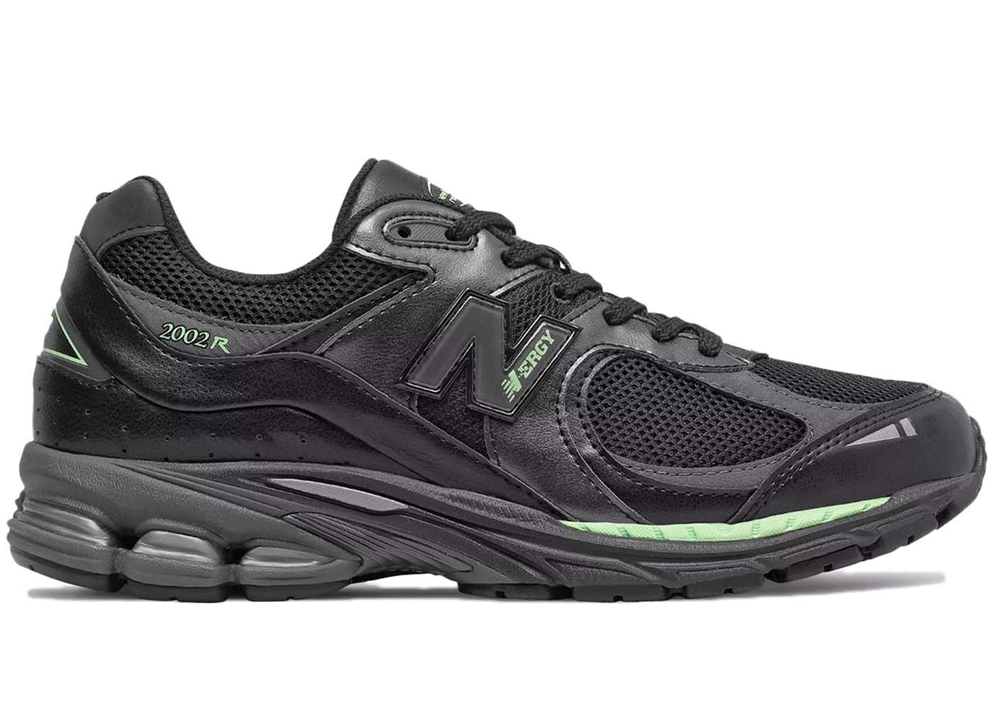 New Balance 2002R Black Silver Green - vstockx
