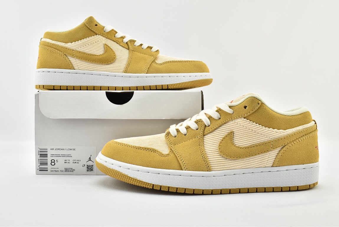 Jordan 1 Low SE Twine Orange Quartz Corduroy - vstockx