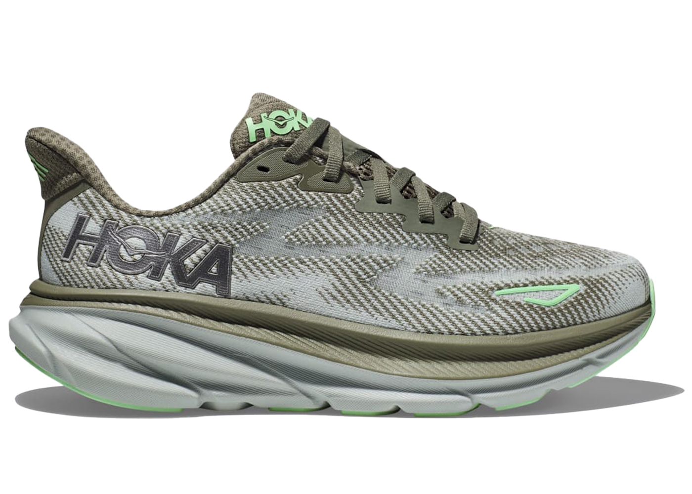 Hoka One One Clifton 9 Olive Haze - vstockx