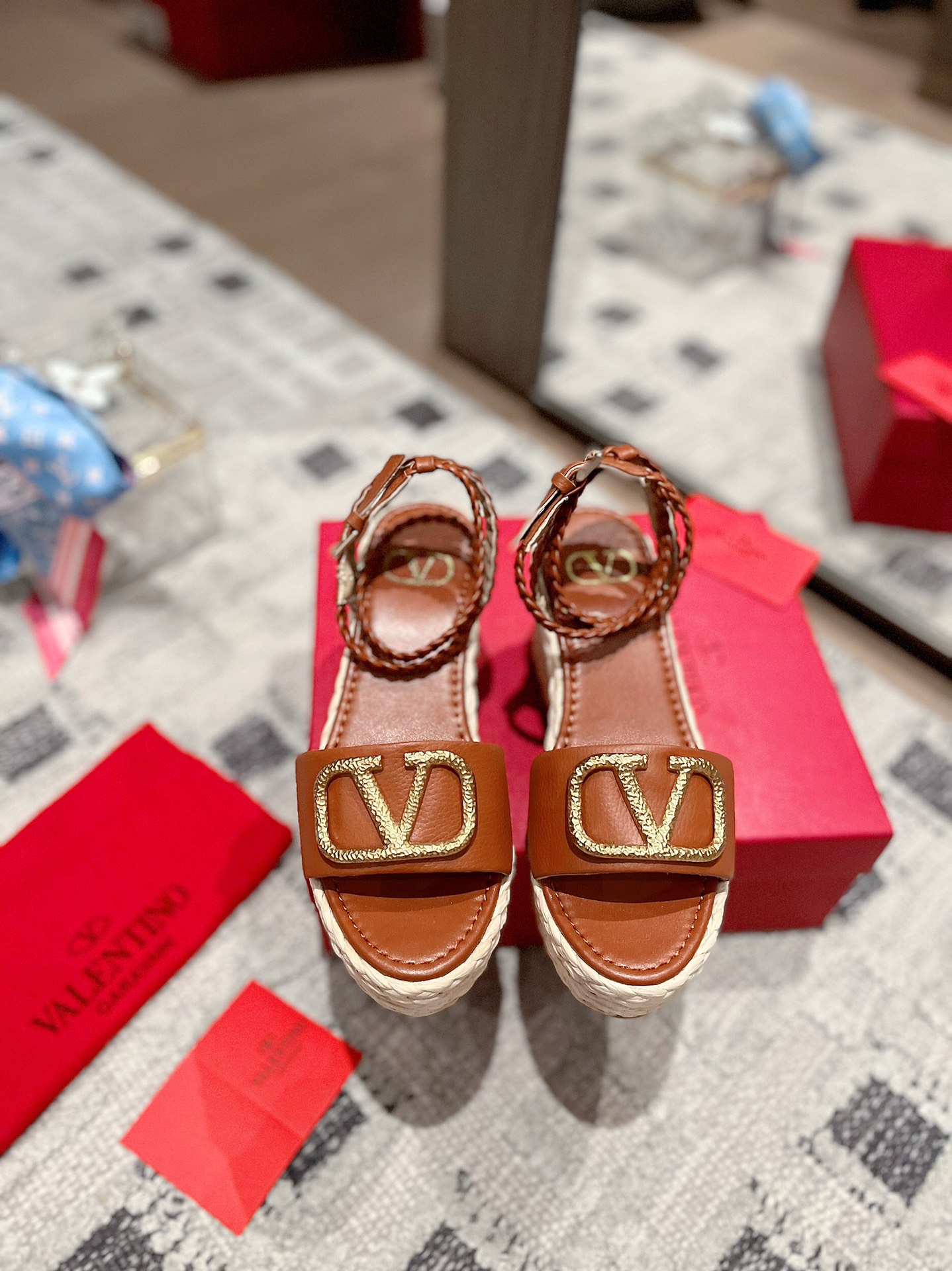 Valentino Garavani Rockstud Double Wedge Espadrilles WOMEN 13 - vstockx