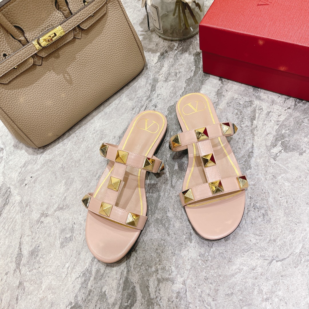 VALENTINO GARAVANI ROMAN STUD HEEL 2CM WOMEN 7 - vstockx