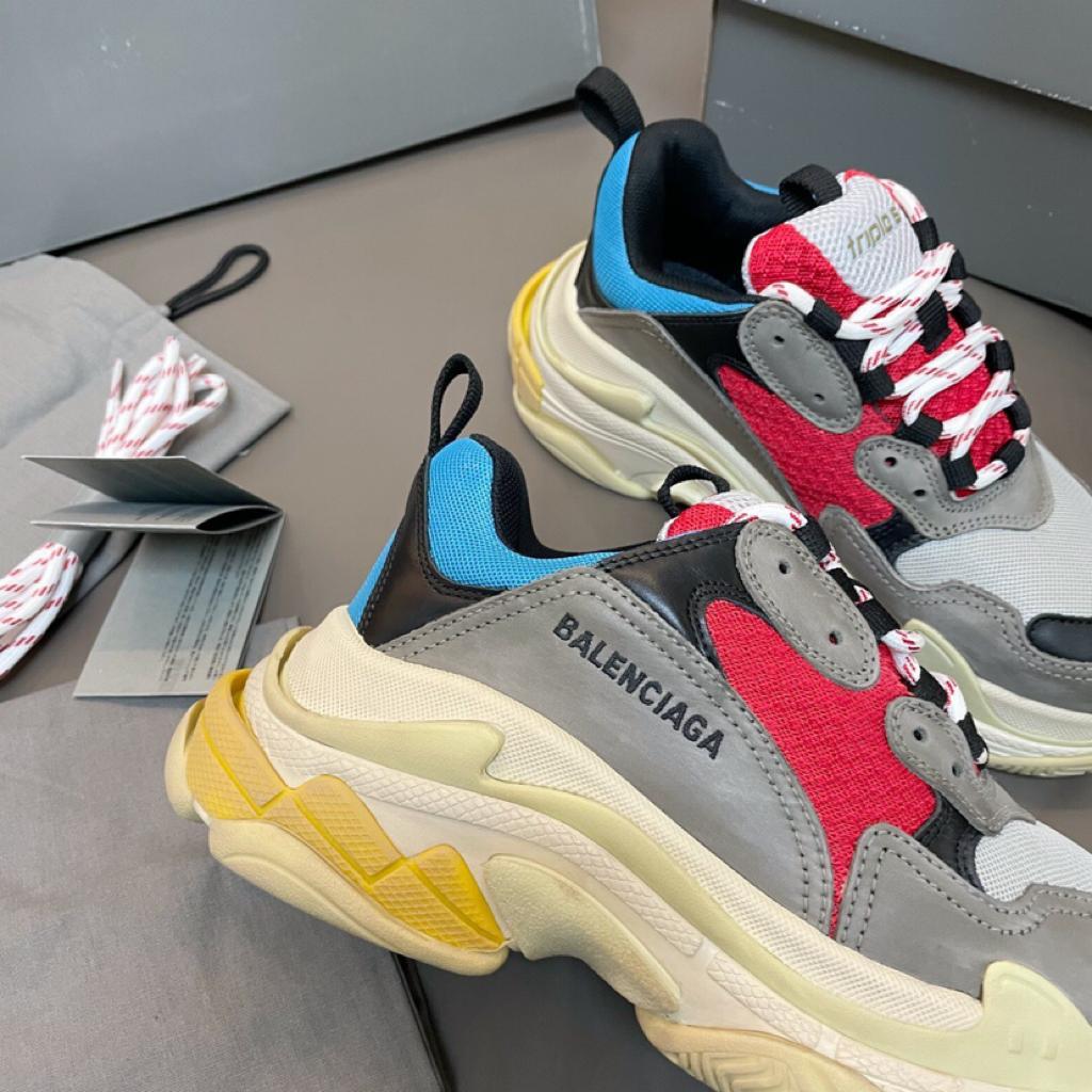Balenciaga Triple S Grey Red Blue (2018 Reissue) - vstockx