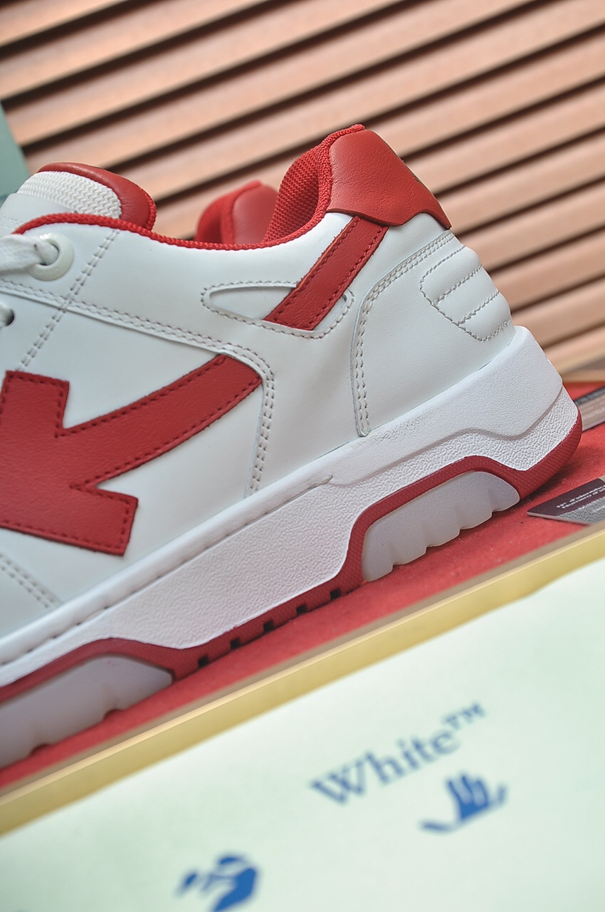 OFF-WHITE OOO Low Out Of Office White Red - vstockx