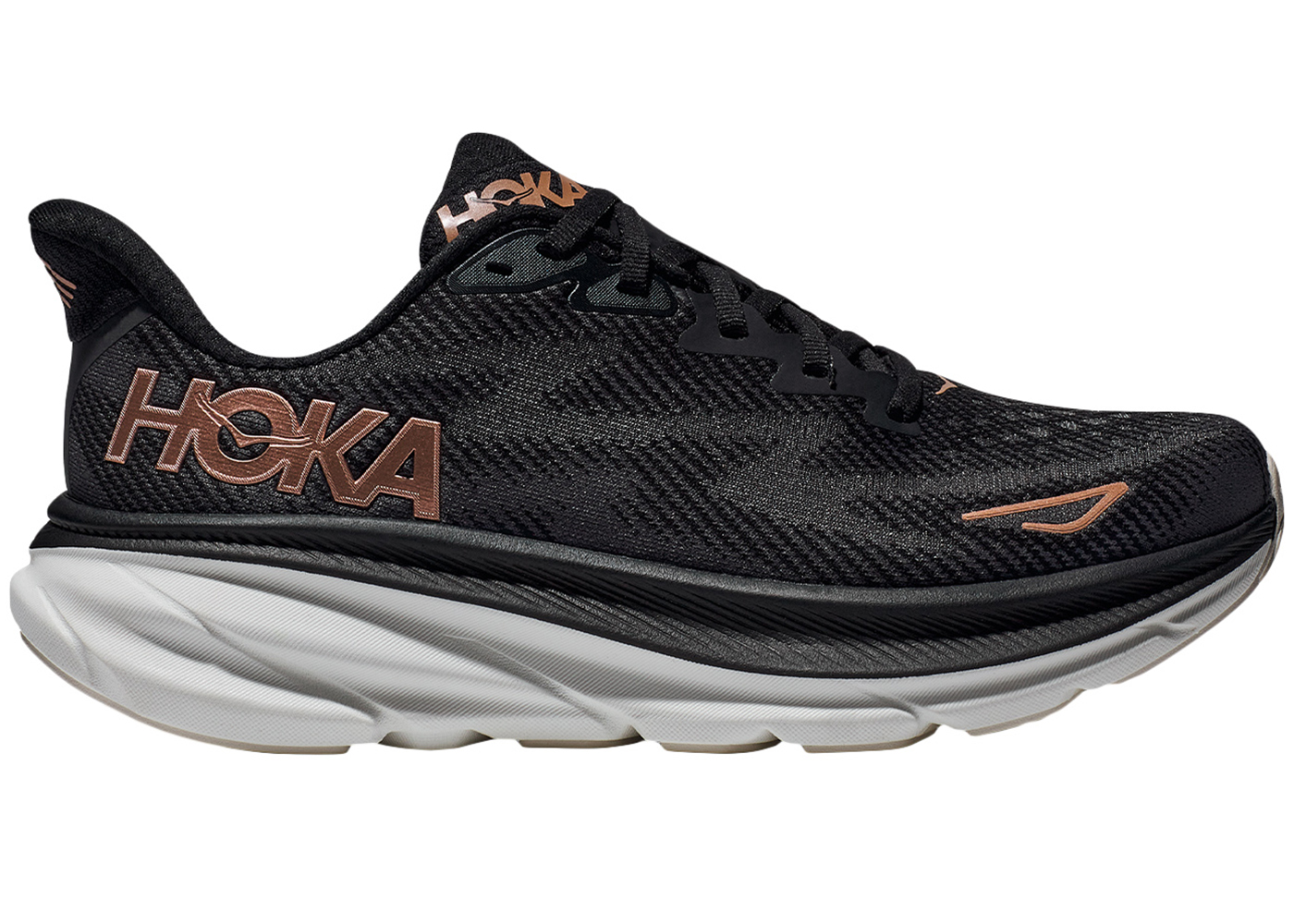 Hoka One One Clifton 9 Black Rose Gold (Women's) - vstockx
