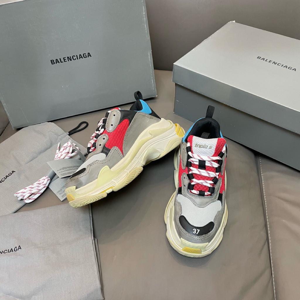 Balenciaga Triple S Grey Red Blue (2018 Reissue) - vstockx