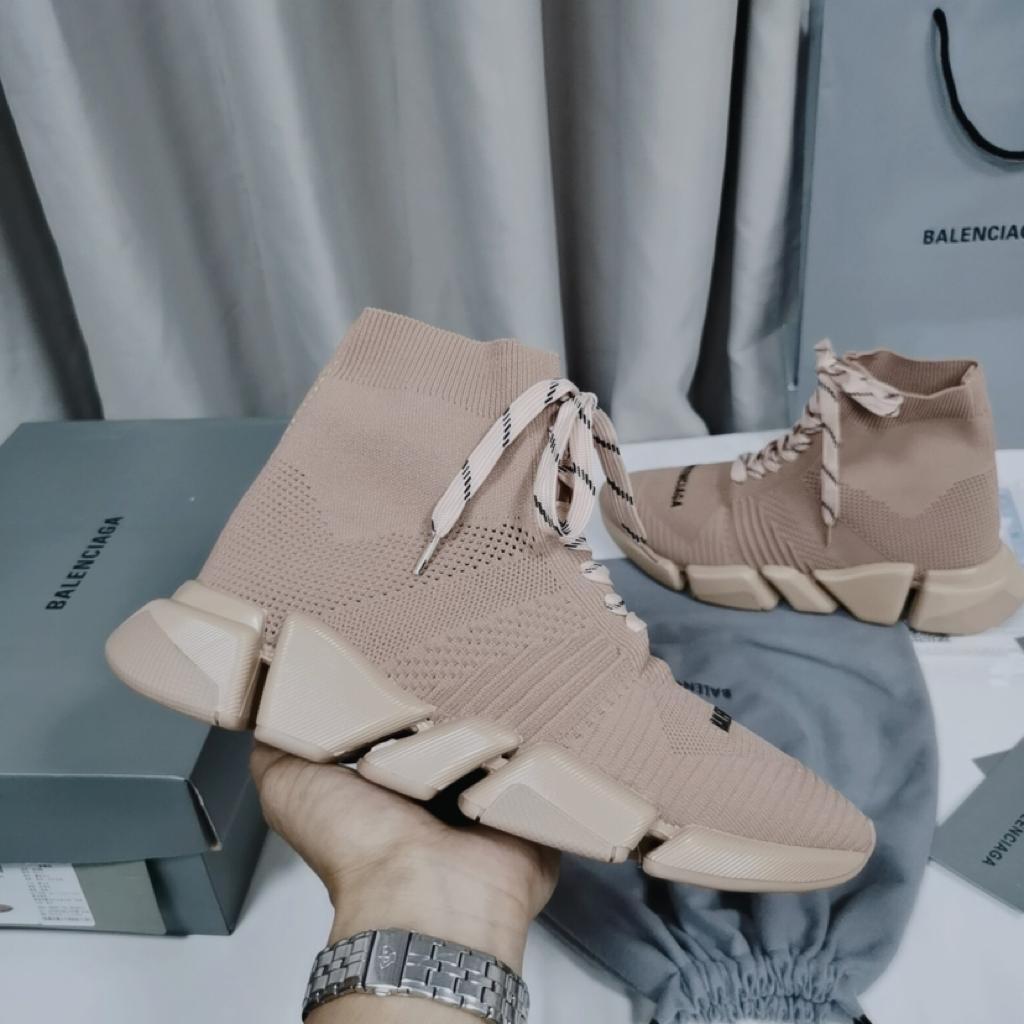 Balenciaga Speed 2.0 Lace Up Beige - vstockx
