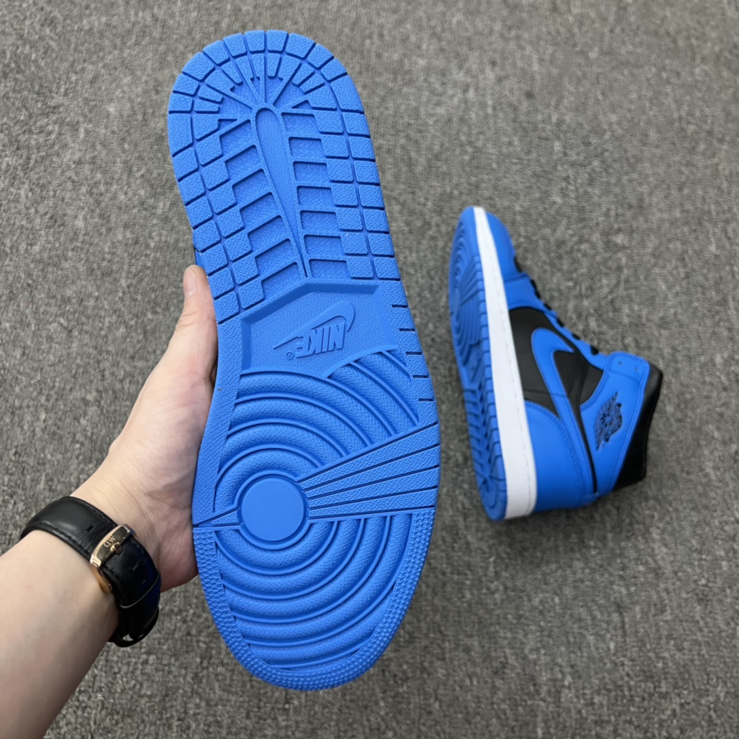 Jordan 1 Mid University Blue Black - vstockx