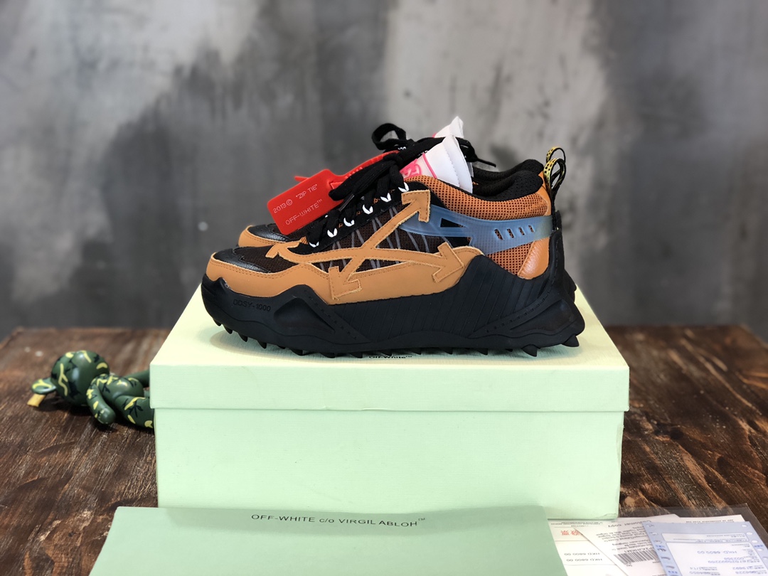 Off-White Odsy-1000 Khaki Brown - vstockx