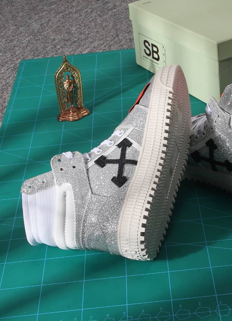 Off-White Off-Court 3.0 glitter high-top sneakers - vstockx