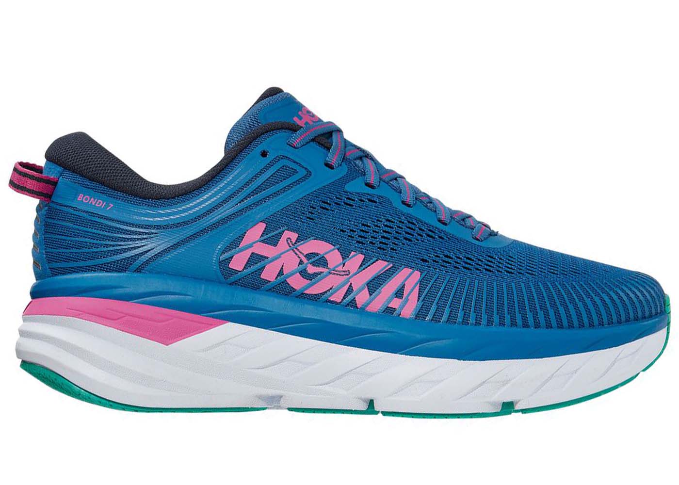 Hoka One One Bondi 7 Vallarta Blue Phlox Pink (Women's) - vstockx