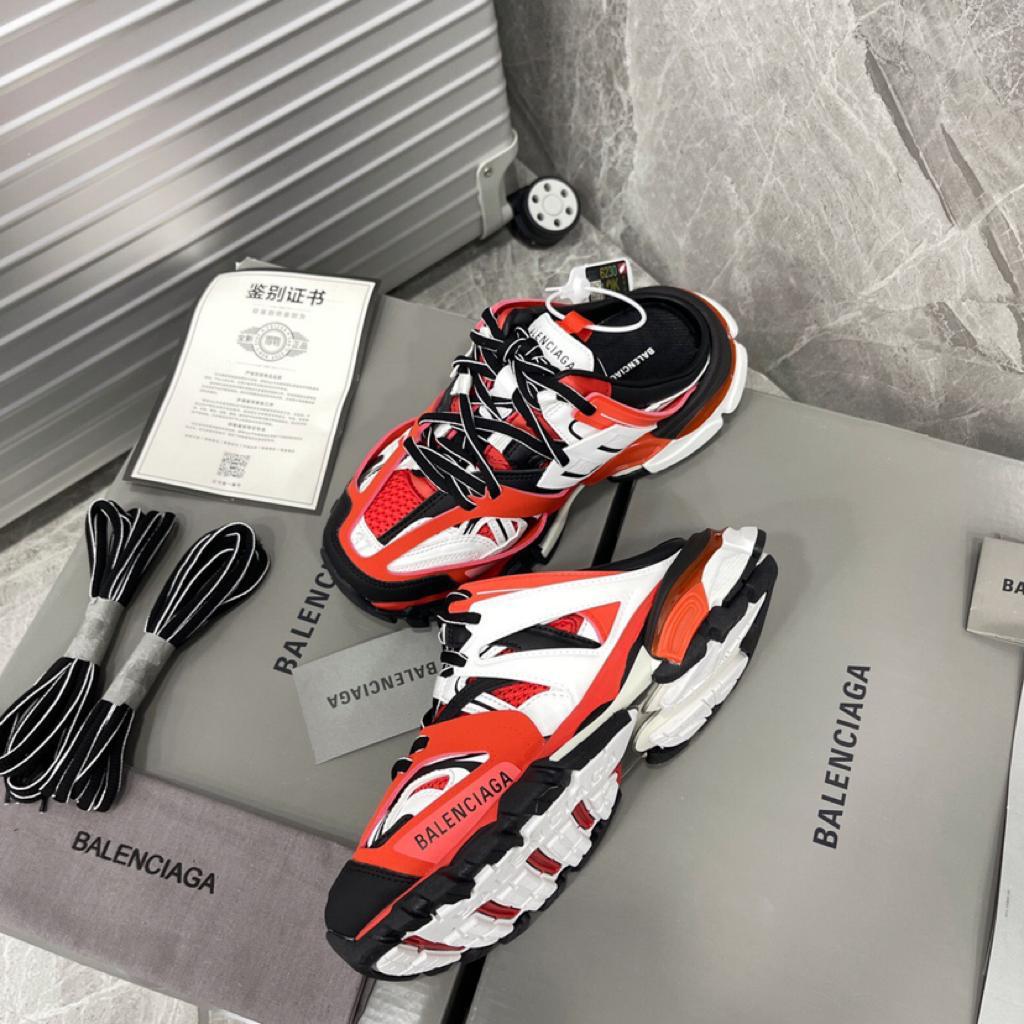 Balenciaga Track Mule Red White - vstockx