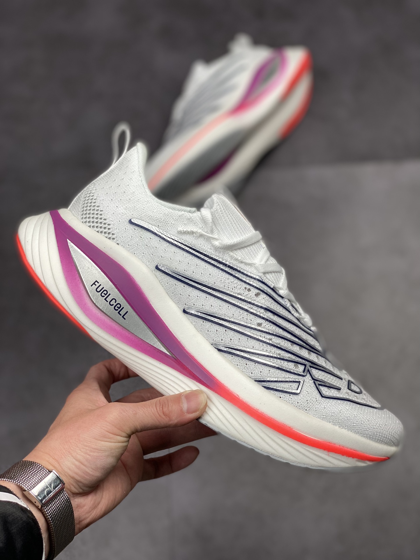 New Balance FuelCell SC Elite V3 White Victory Blue - vstockx