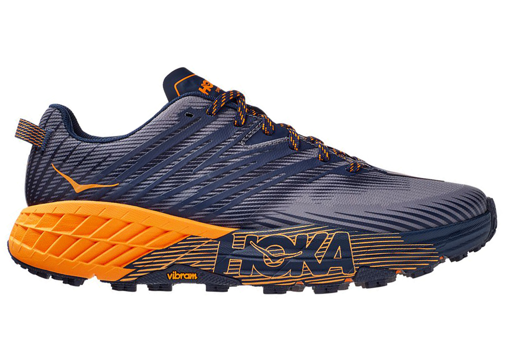 Hoka One One Speedgoat 4 Black Iris Marigold - vstockx