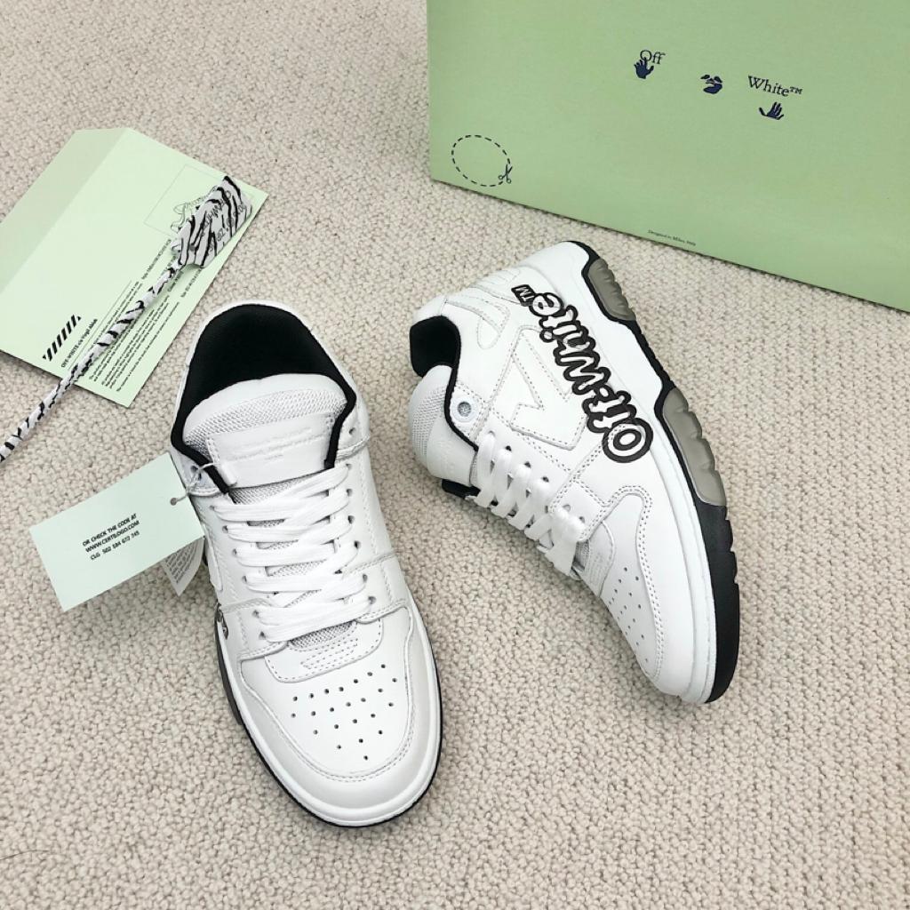 OFF-WHITE Out Of Office OOO Low Tops Off-White White Black - vstockx
