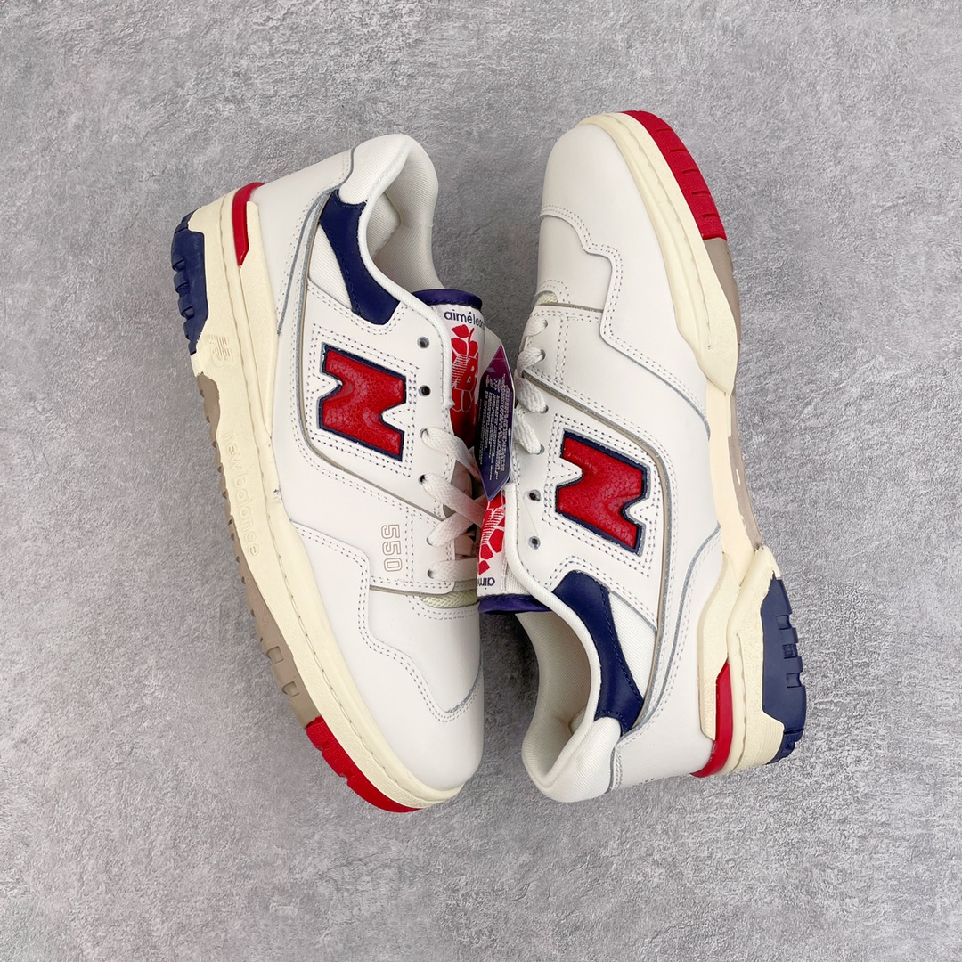 New Balance 550 Aime Leon Dore White Navy Red - vstockx