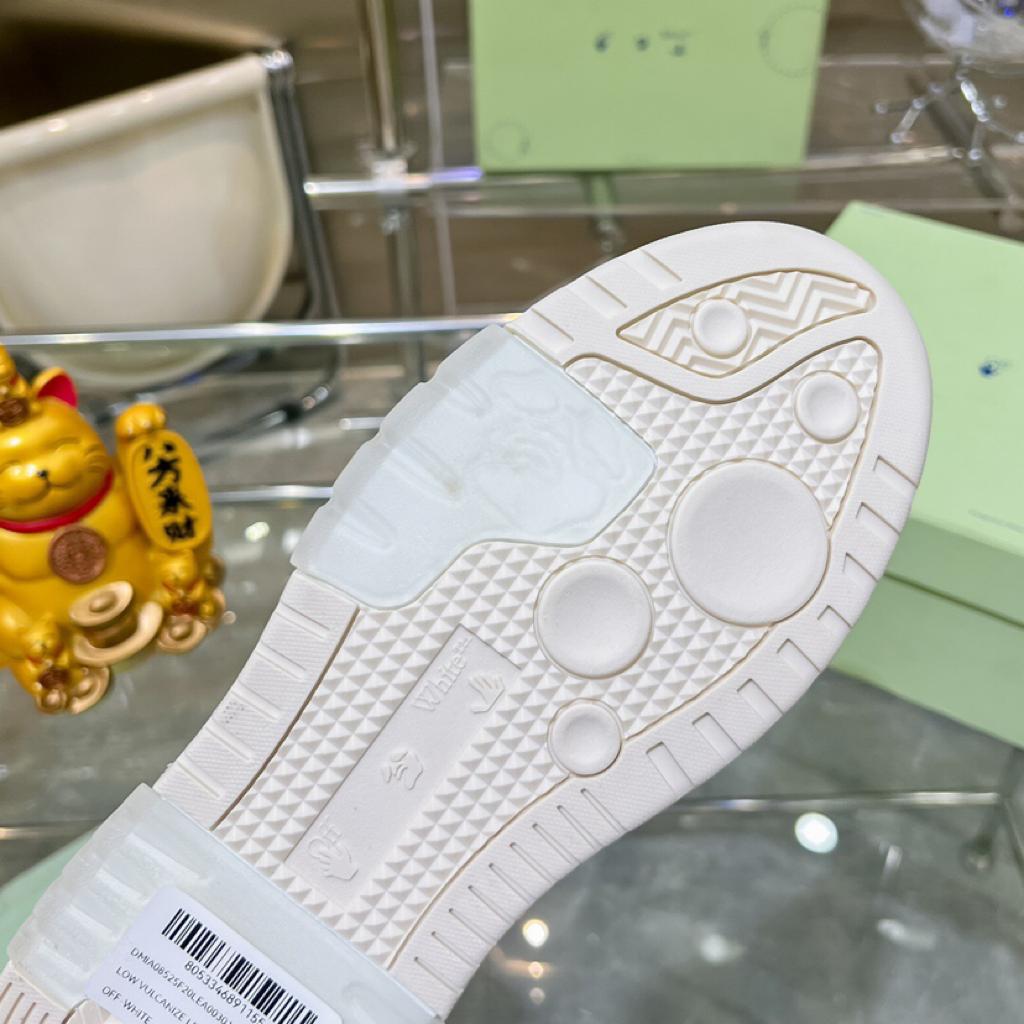 OFF-WHITE Out Of Office OOO Low Tops For Walking White Black - vstockx