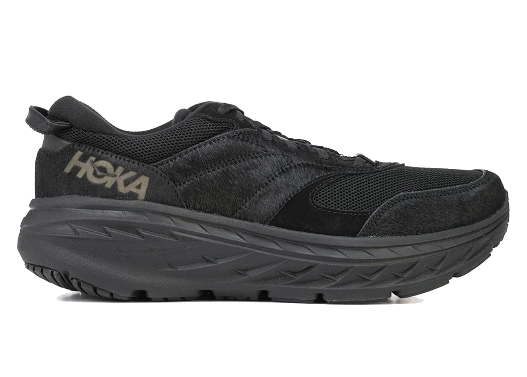 Hoka One One Bondi L Engineered Garments Black Cow Hair - vstockx