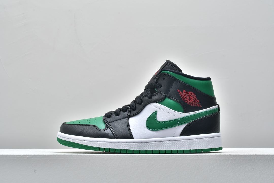 Jordan 1 Mid Green Toe - vstockx