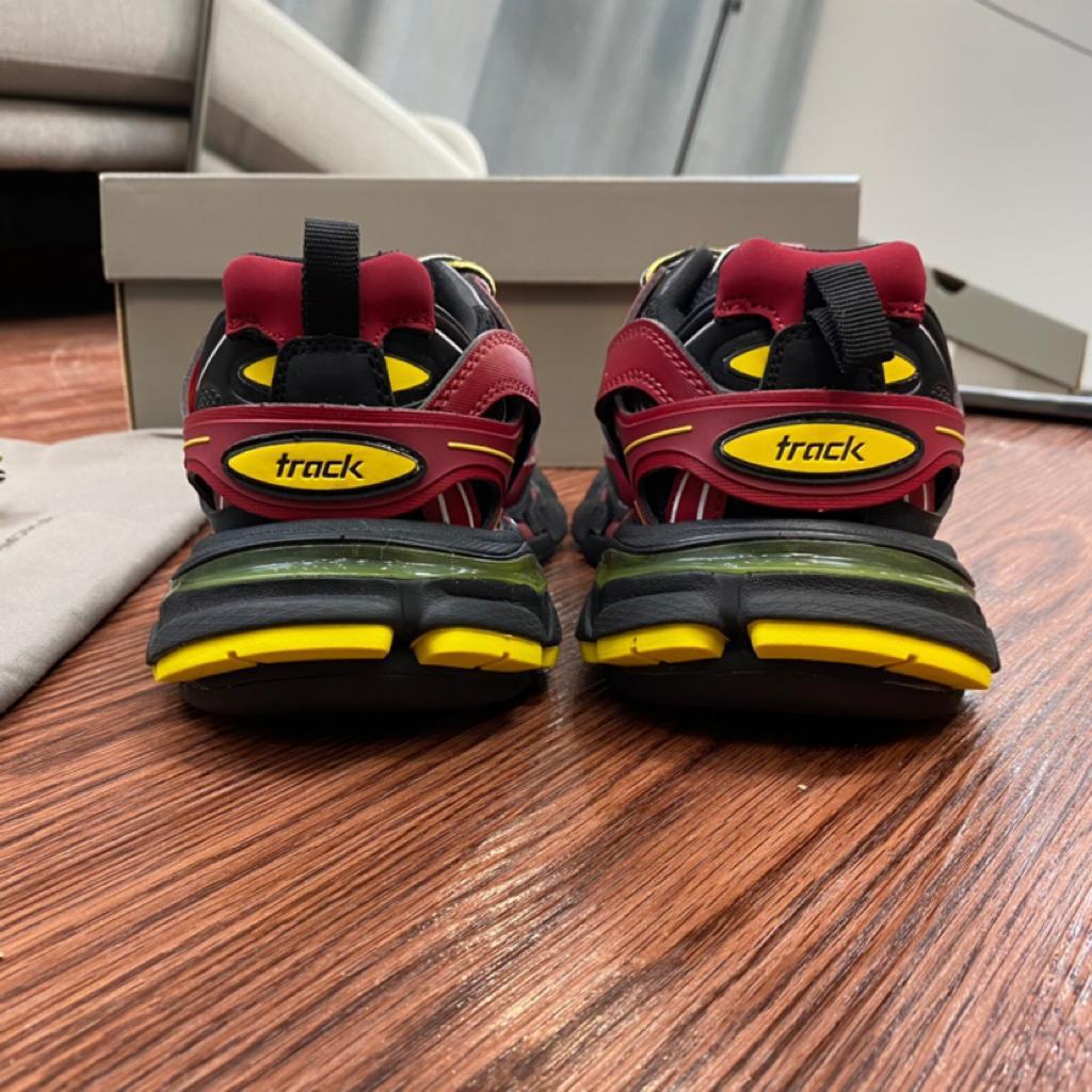 Balenciaga Track Trainers Burgundy Black - vstockx