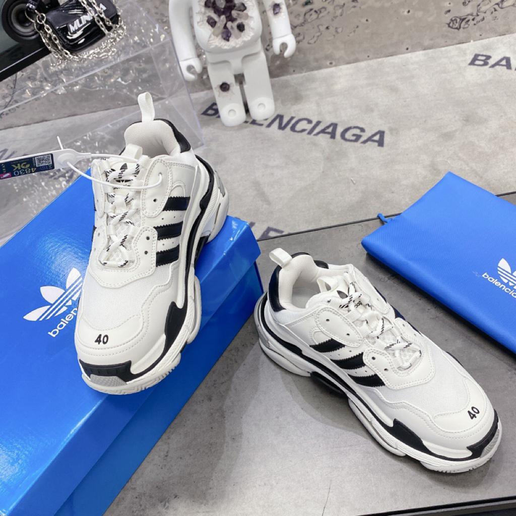 Balenciaga x adidas Triple S White Black - vstockx