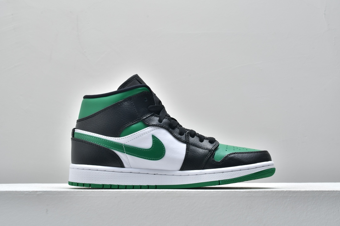 Jordan 1 Mid Green Toe - vstockx