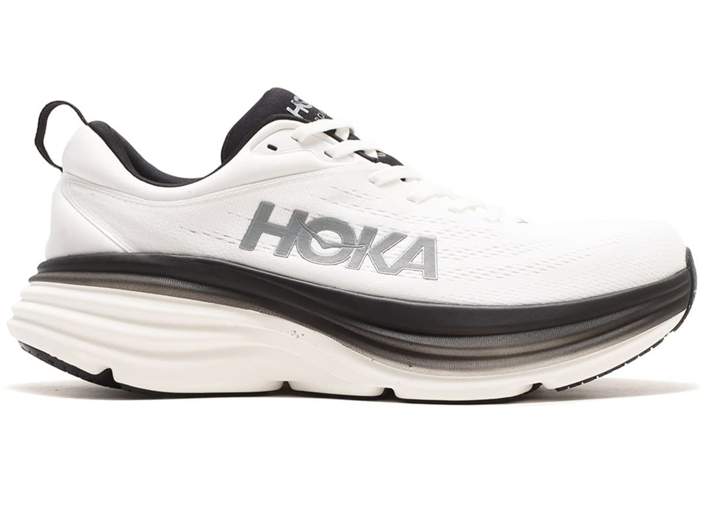 Hoka One One Bondi 8 White Black - vstockx