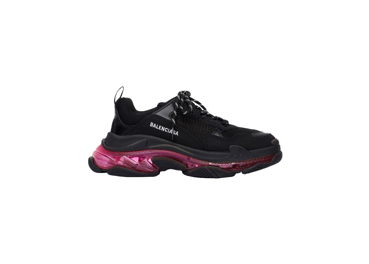 Balenciaga Triple S Clear Sole Neon Pink - vstockx