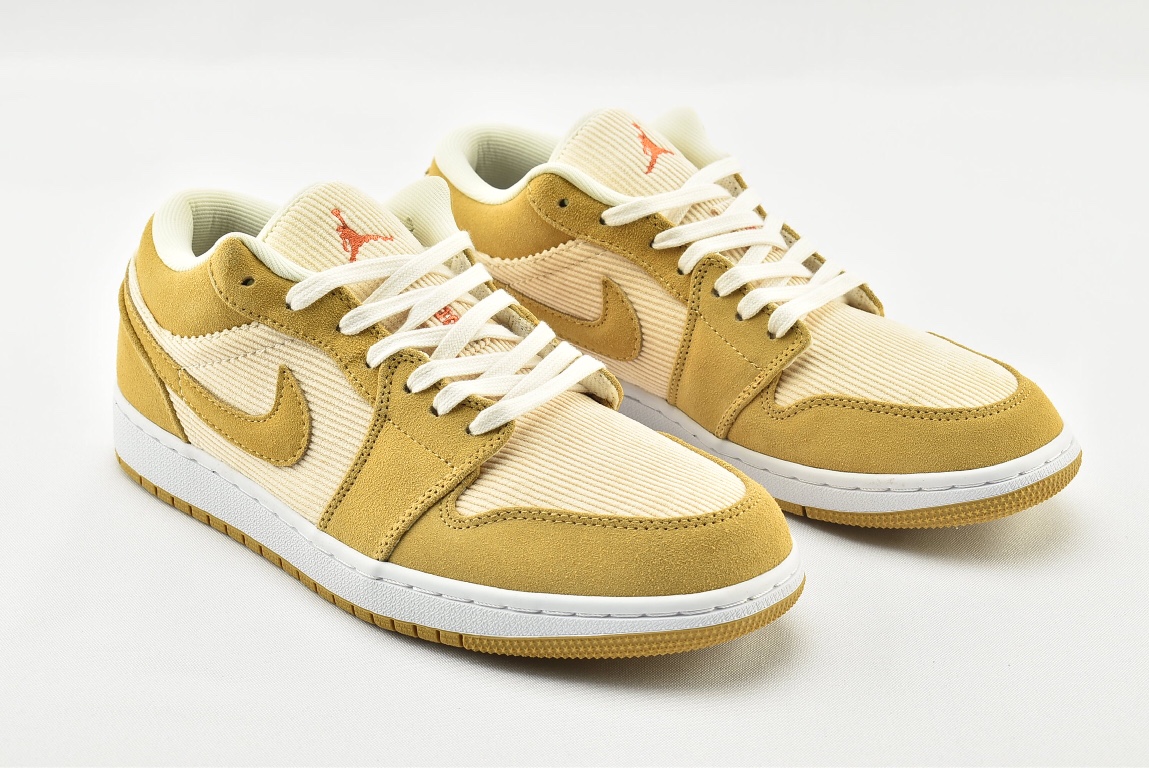 Jordan 1 Low SE Twine Orange Quartz Corduroy - vstockx