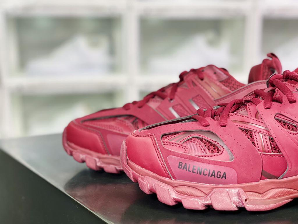 Balenciaga Track Burgundy - vstockx