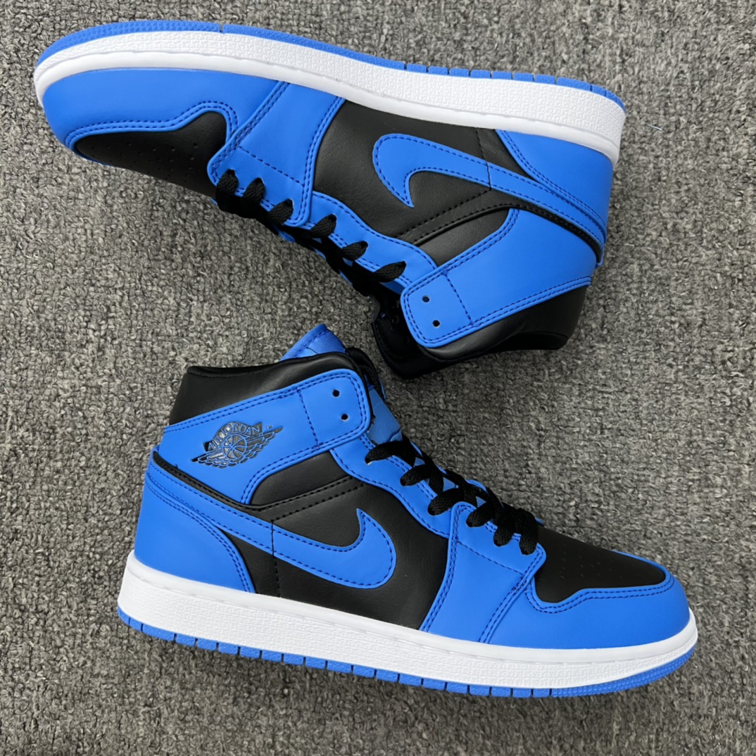 Jordan 1 Mid University Blue Black - vstockx