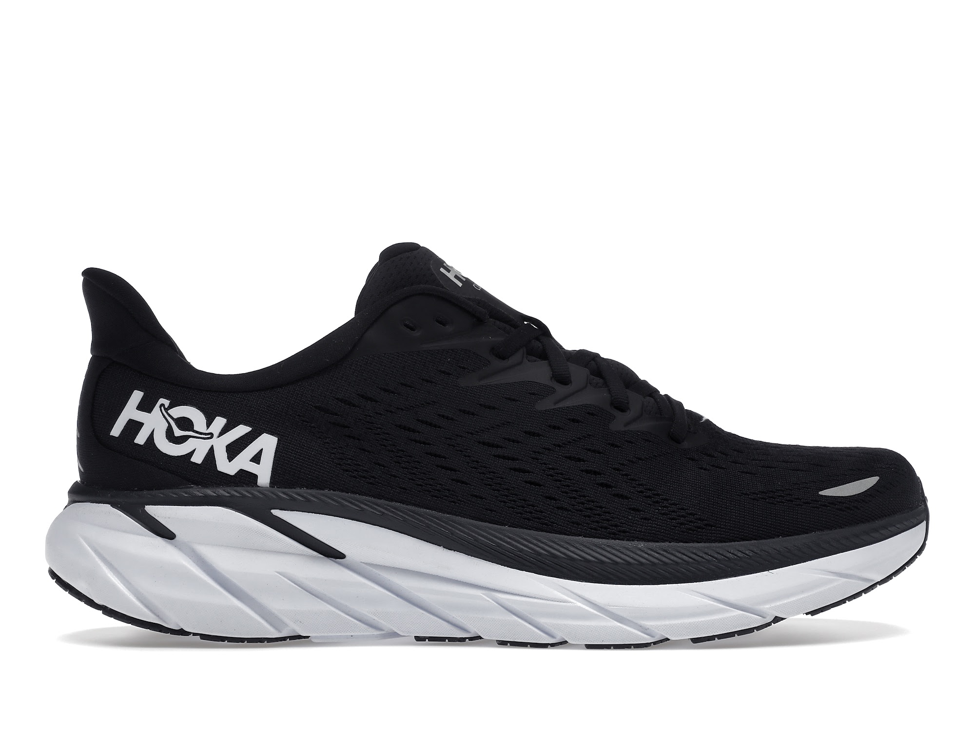 Hoka One One Clifton 8 Black White - vstockx
