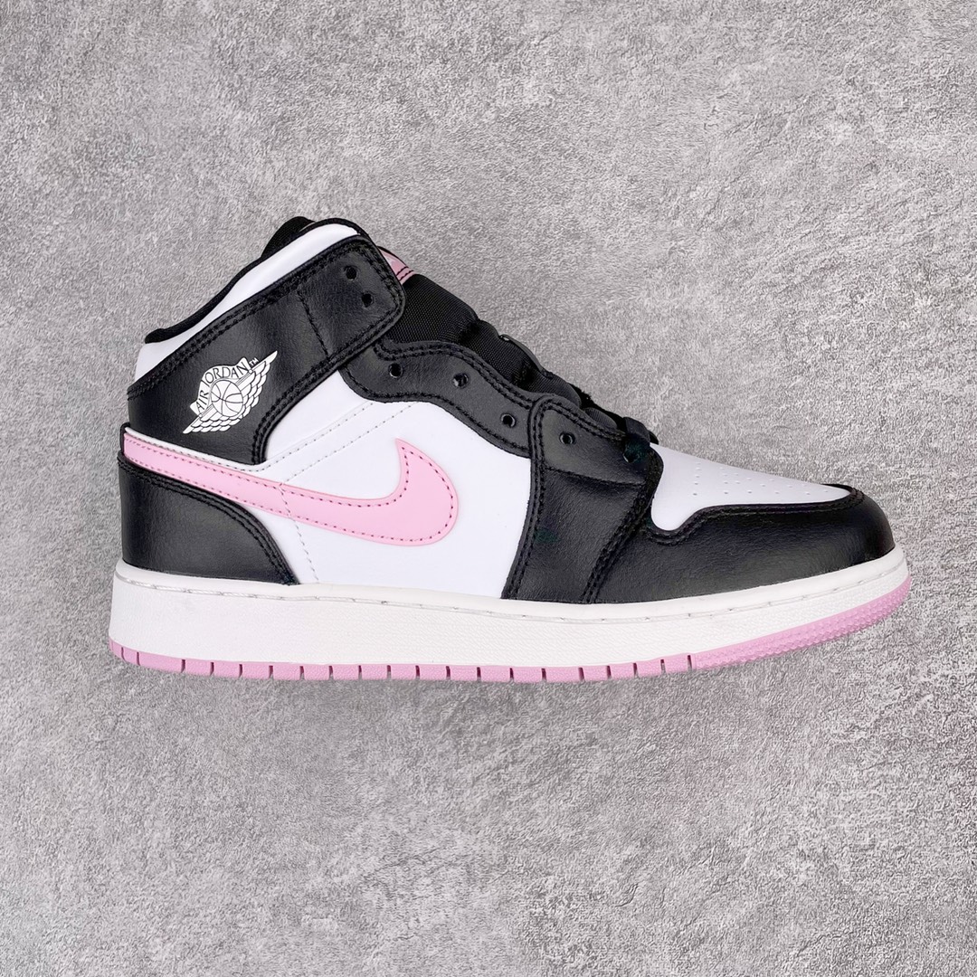 Jordan 1 Mid White Black Light Arctic Pink - vstockx