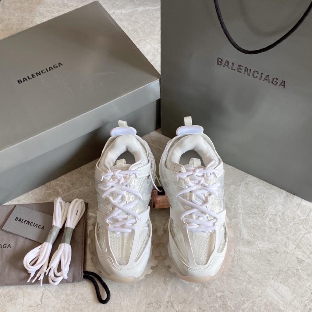 Balenciaga Track Clear Sole White - vstockx