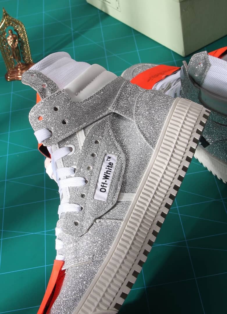 Off-White Off-Court 3.0 glitter high-top sneakers - vstockx