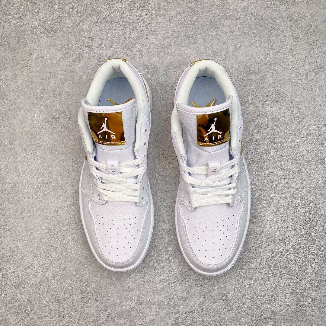 Jordan 1 Low White Metallic Gold (W) - vstockx