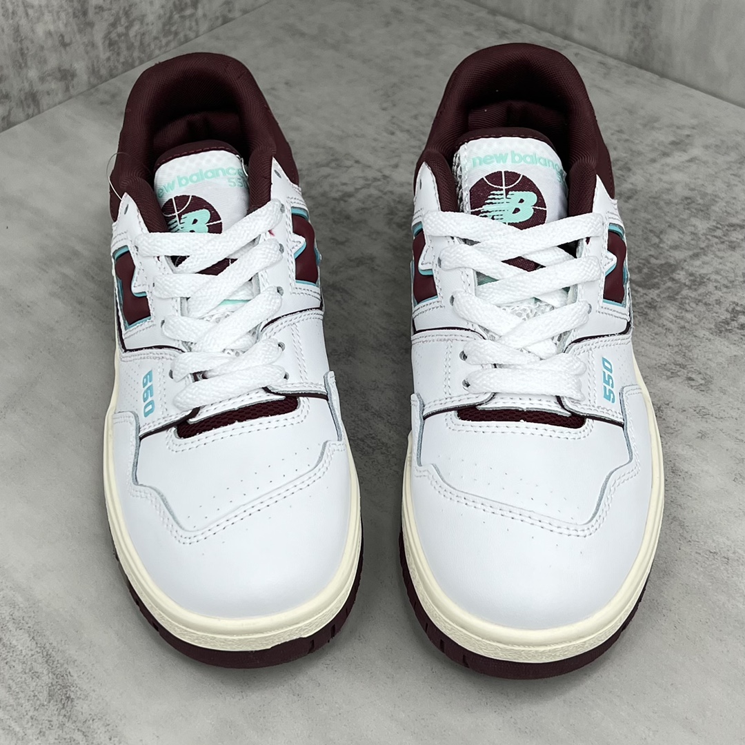 New Balance 550 Burgundy Cyan - vstockx