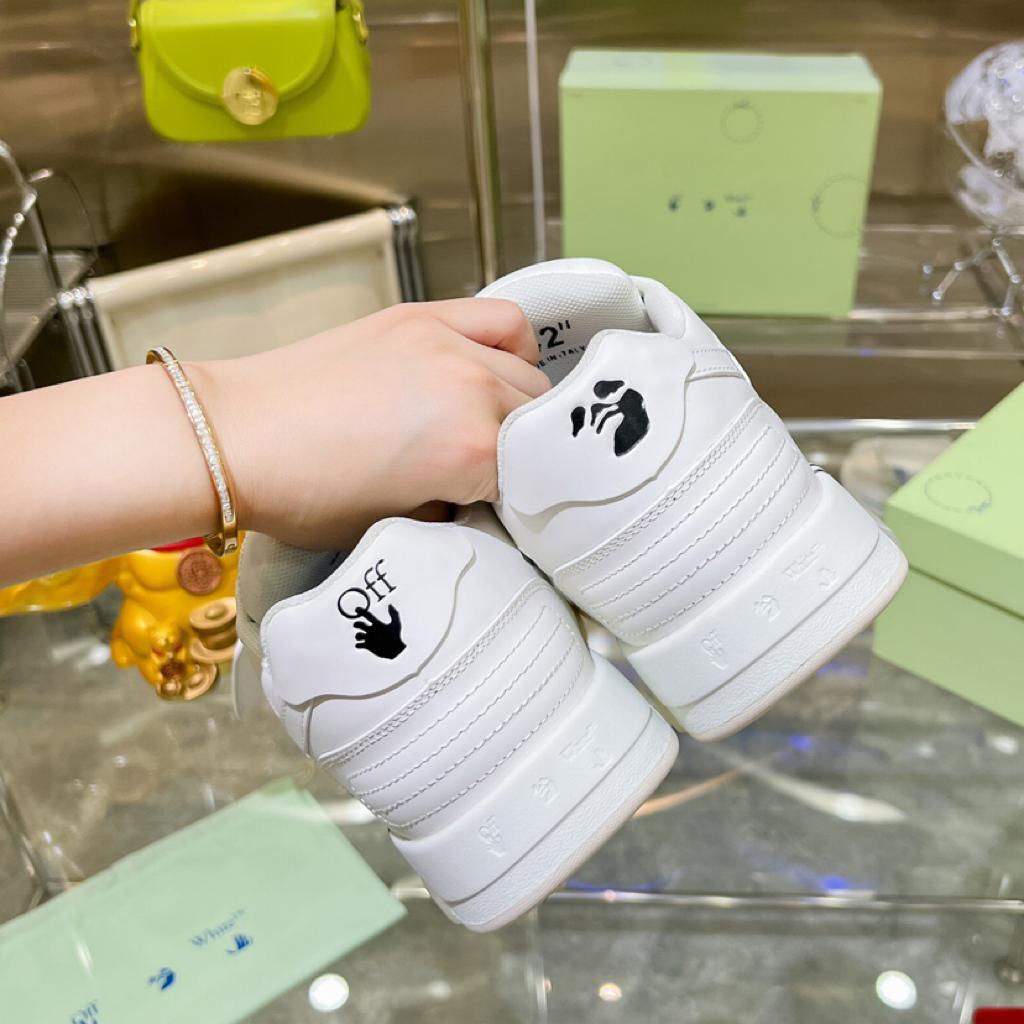 OFF-WHITE Out Of Office OOO Low Tops For Walking White Black - vstockx