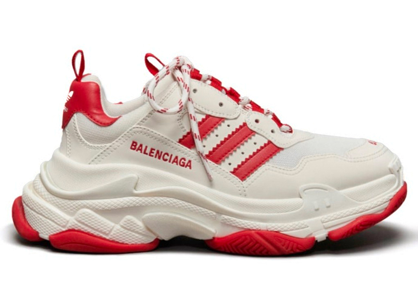 Balenciaga x adidas Triple S White Red - vstockx