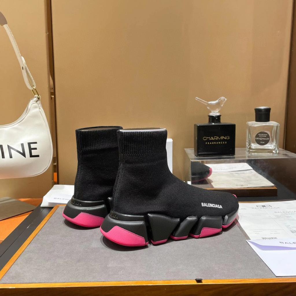Balenciaga Speed 2.0 sneakers pink black - vstockx