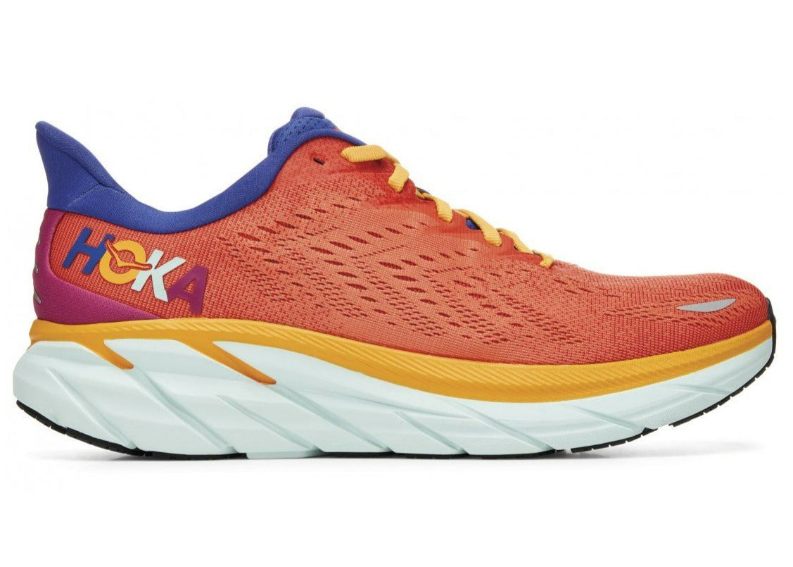 Hoka One One Clifton 8 Fiesta Orange Purple - vstockx