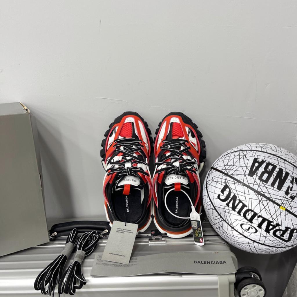 Balenciaga Track Mule Red White - vstockx