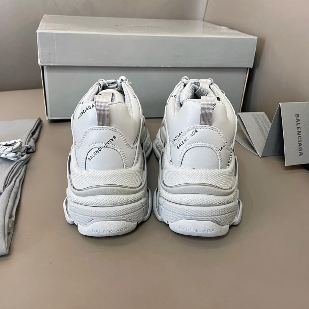 Balenciaga Triple S Allover Logo White - vstockx
