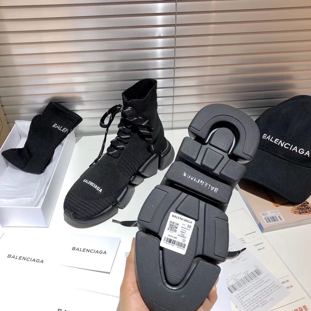 Balenciaga Speed 2.0 Lace Up Black (W) - vstockx