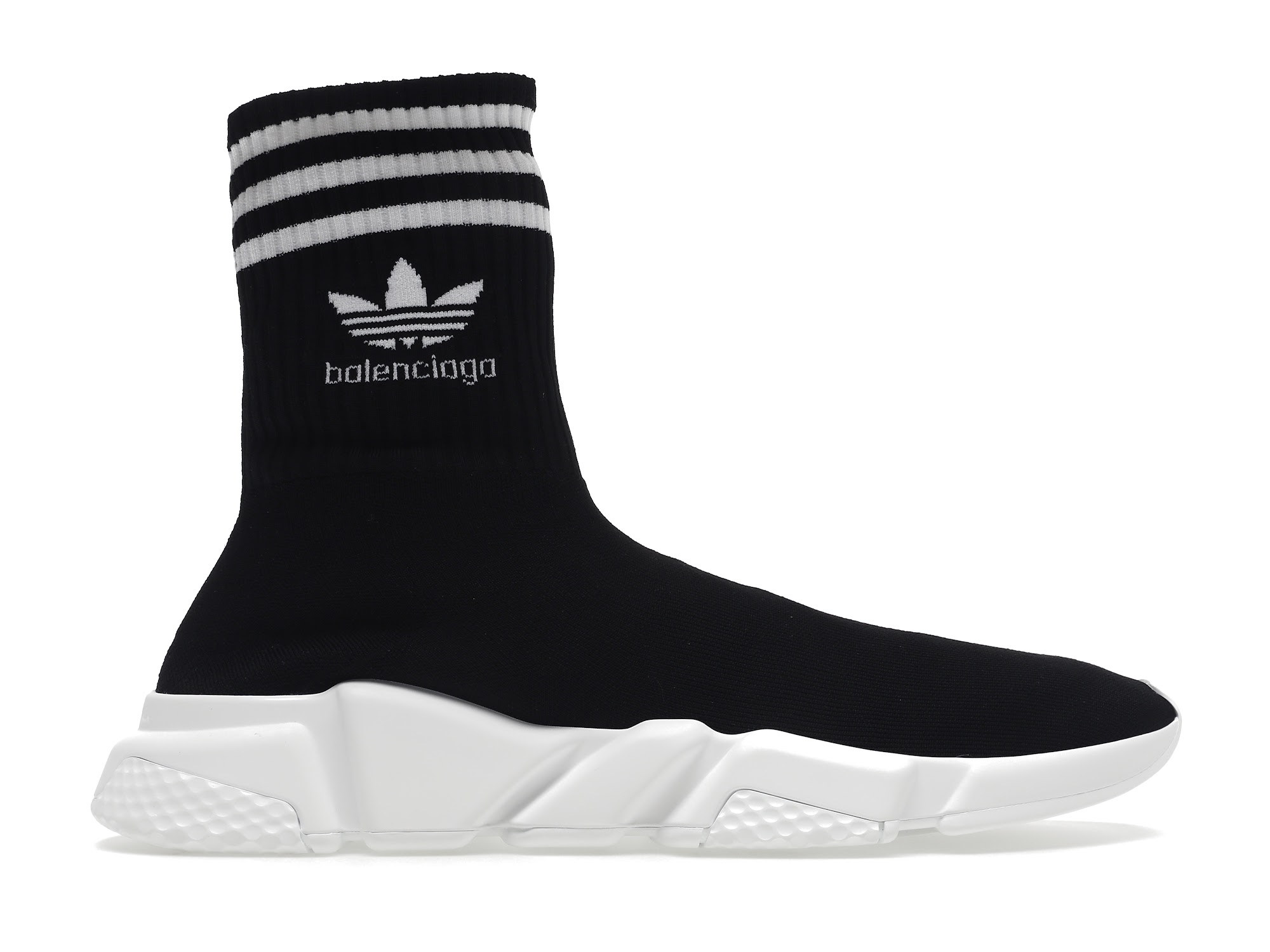 Balenciaga x adidas Speed Trainer Black White - vstockx
